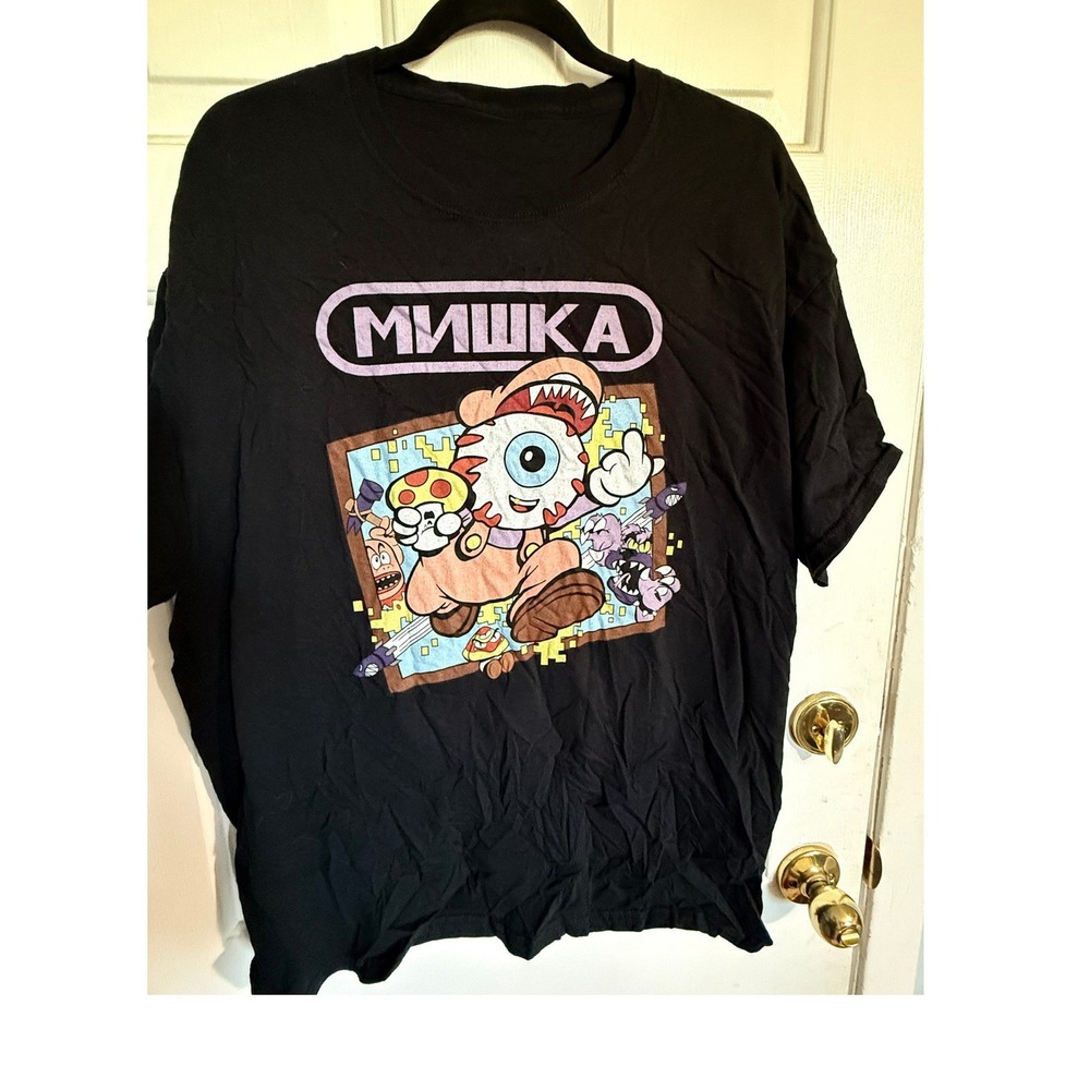 Mishka MNWKA super mario bros Y2K mens XL graphic t shirt USA 100% cotton